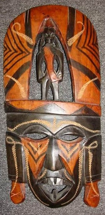 African warrior mask. mpingo wood mask. African mask