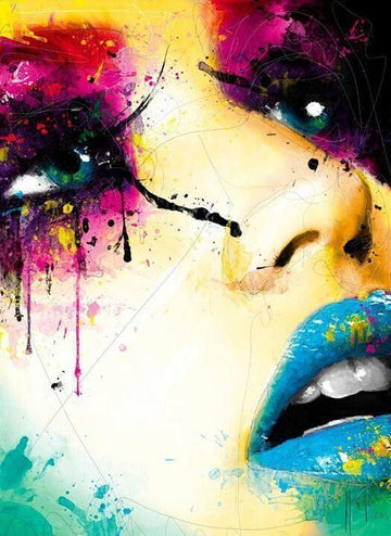 colors in my eyes. African art. oil canvas painting hand painting