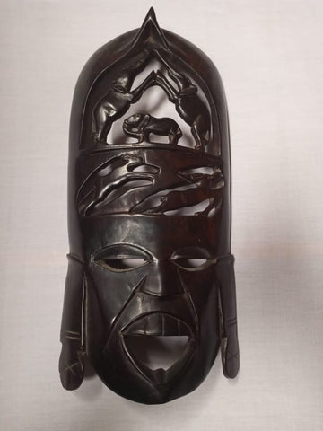 Elephant mask. African Mask. Mask. Mpingo wood mask.