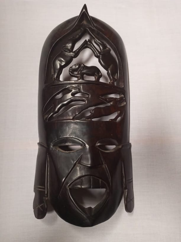 Elephant mask. African Mask. Mask. Mpingo wood mask.
