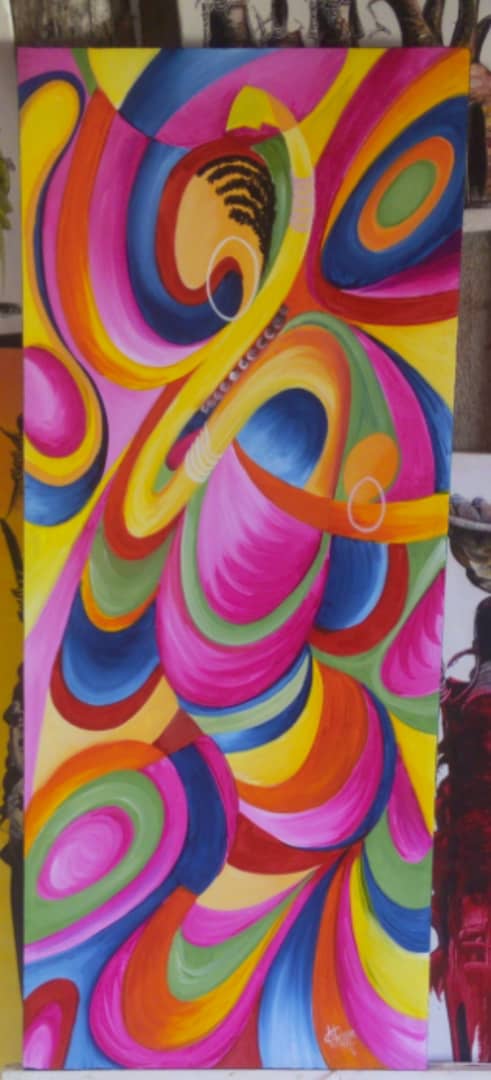 African Storm. oil painting. African Art. abstract art. - Manneybreeze African art 